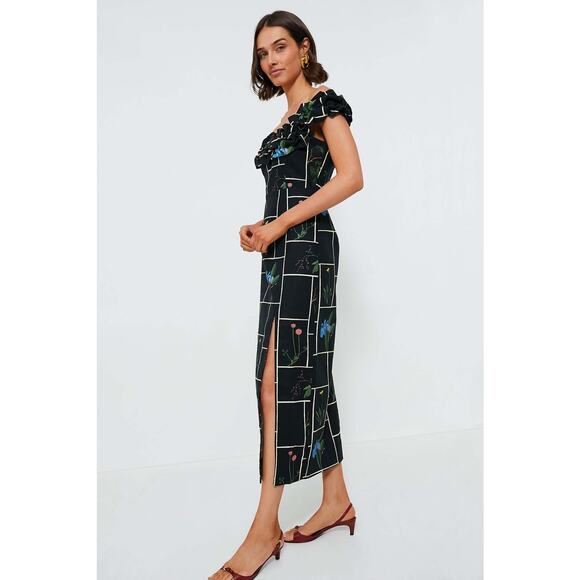 TUCKERNUCK Black Fresher Buds Suze Dress Size 4 NWT Retail $198 Tuckernuck - Picture 3 of 6